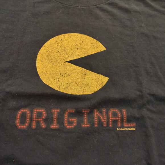 VTG Pacman Original Namco Adult Large Shirt Giant Tag Retro Video Game Faded - Picture 2 of 6